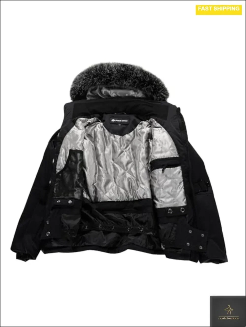 Women's 3-Layer PTX Ski Jacket Waterproof Windproof Hooded Snow Coat